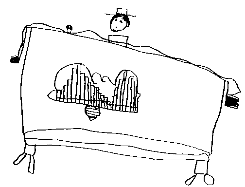 Joueur d'orgue, vu par Emilie, 4ans et demi